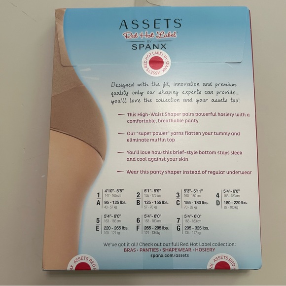 2 Pack Assets Red Hot Label by Spanx Super Control High Waist Panty Size 7 G - Picture 2 of 3